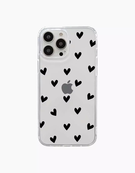 Cute Black Heart iPhone Case - URBANLUSA