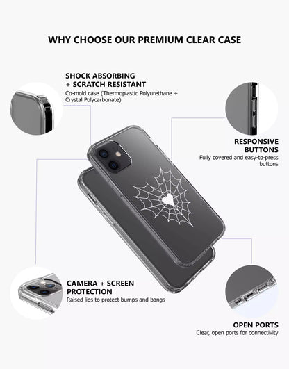 Heart Web Aesthetic iPhone Case - URBANLUSA