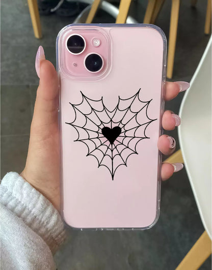 Heart Web Aesthetic iPhone Case - URBANLUSA