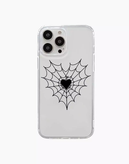 Heart Web Aesthetic iPhone Case - URBANLUSA