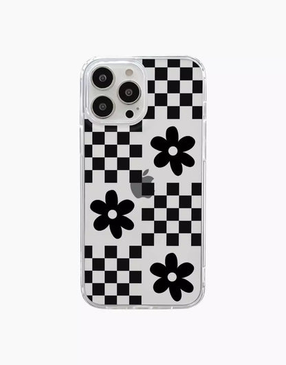 Retro Aesthetic Checkered iPhone Case - URBANLUSA