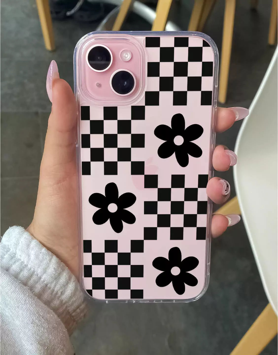 Retro Aesthetic Checkered iPhone Case - URBANLUSA