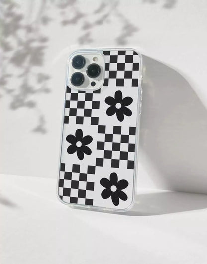 Retro Aesthetic Checkered iPhone Case - URBANLUSA