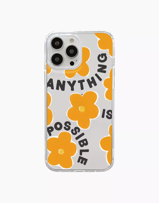 Coque iPhone esthétique à fleurs