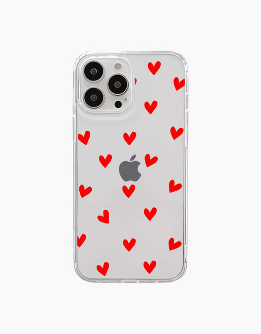 Cute Red Heart iPhone Case - URBANLUSA