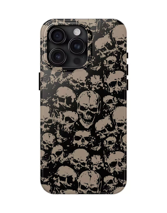 Dark Grunge Skull Aesthetic iPhone Case - URBANLUSA