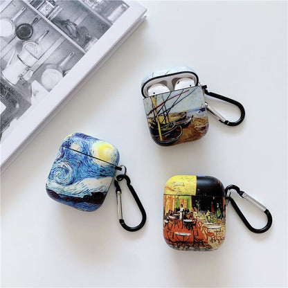 Vintage Van Gogh Art Airpods Case, AirPods 3 Case, Cover Case For Apple AirPods1 2, Airpods Pro, AirPods 3, AirPods Pro Case, Airpods Cover