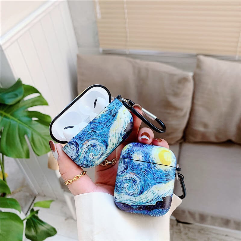 Vintage Van Gogh Art Airpods Case, AirPods 3 Case, Cover Case For Apple AirPods1 2, Airpods Pro, AirPods 3, AirPods Pro Case, Airpods Cover