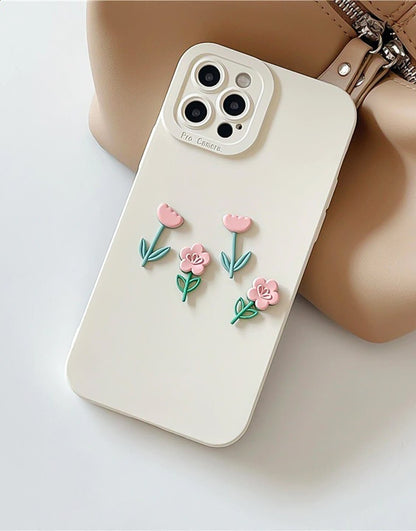 Cute 3D Flower Kawaii iPhone Case - URBANLUSA