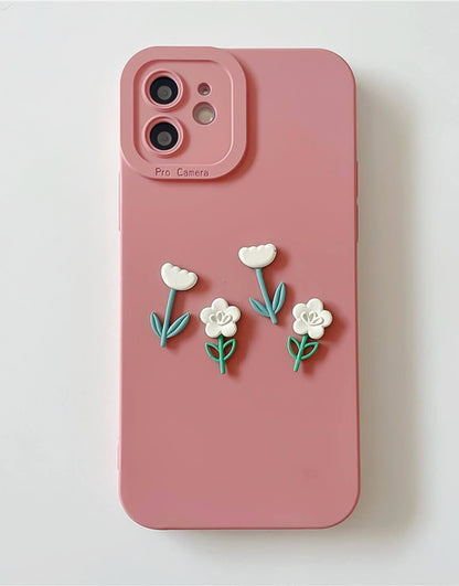 Cute 3D Flower Kawaii iPhone Case - URBANLUSA