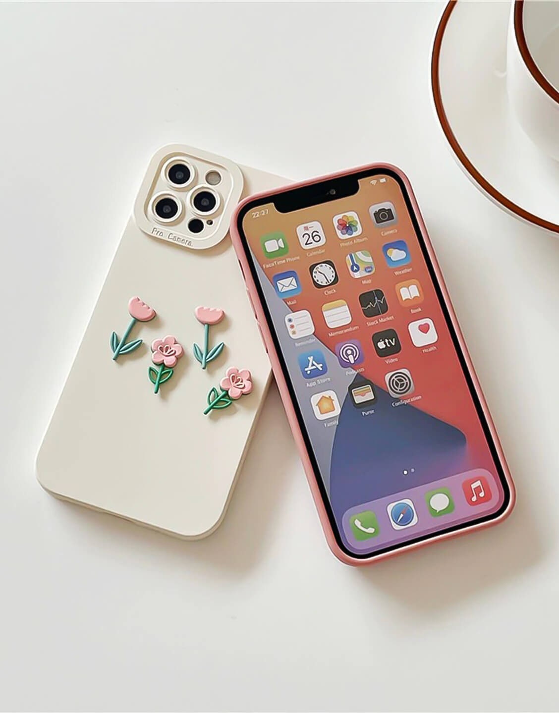 Cute 3D Flower Kawaii iPhone Case - URBANLUSA