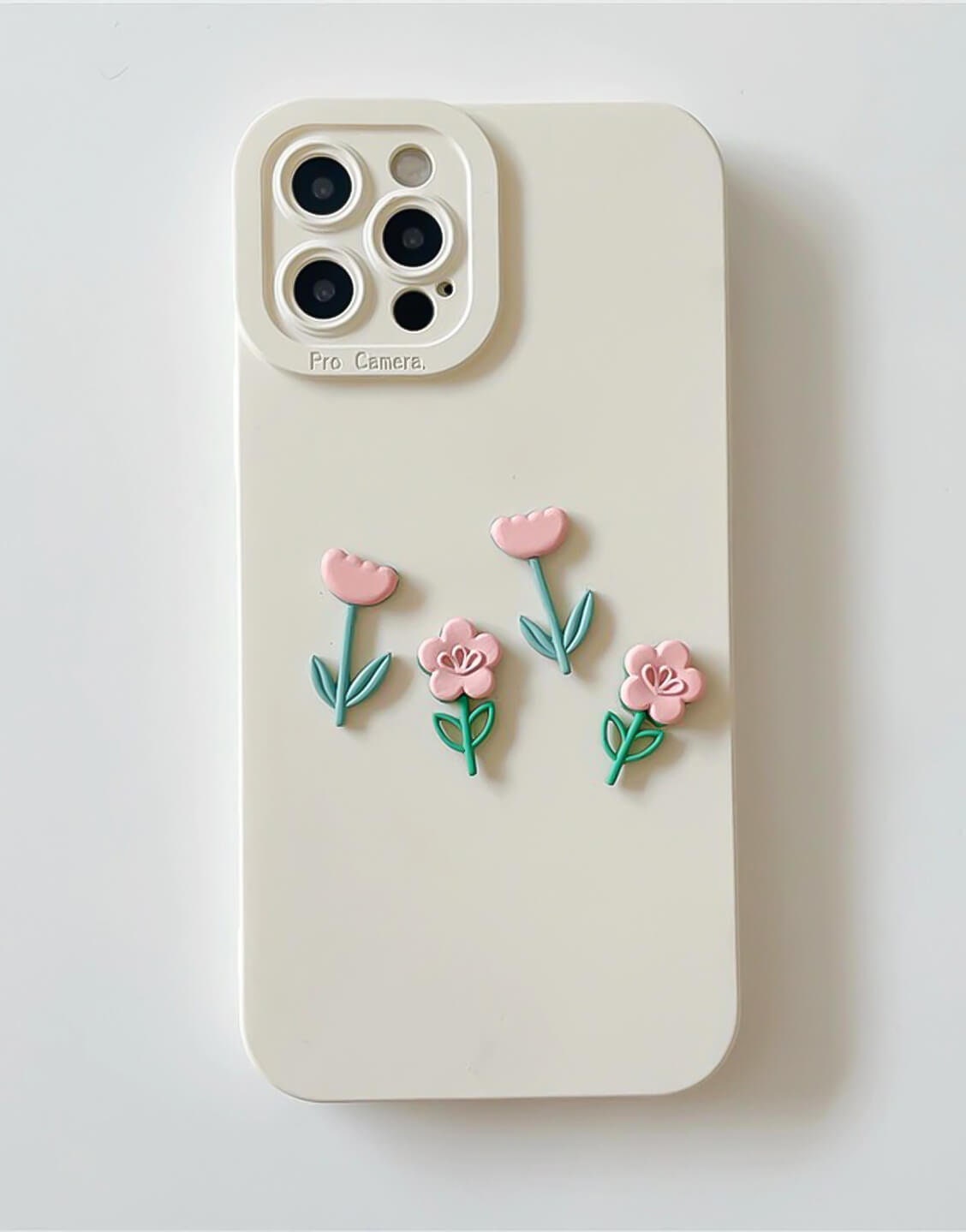 Cute 3D Flower Kawaii iPhone Case - URBANLUSA