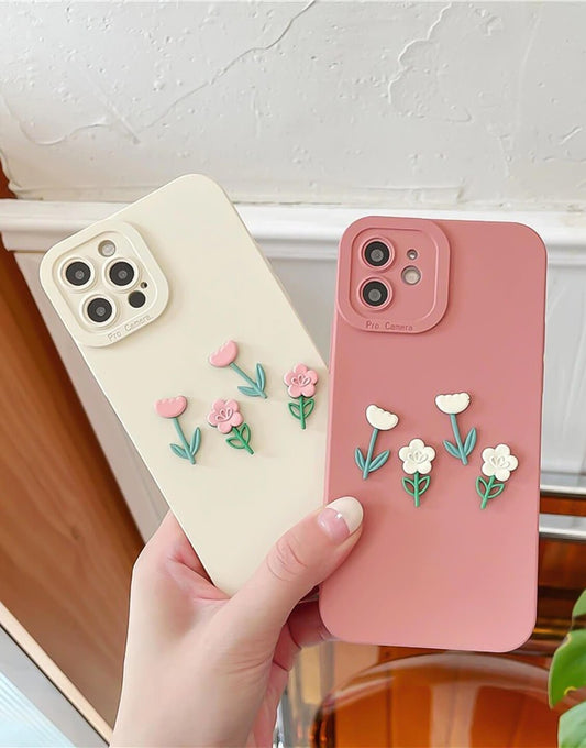 Cute 3D Flower Kawaii iPhone Case - URBANLUSA