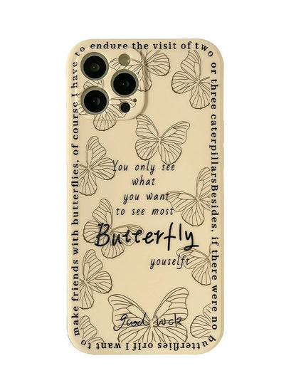 Aesthetic Vintage Butterfly Phone Case - URBANLUSA