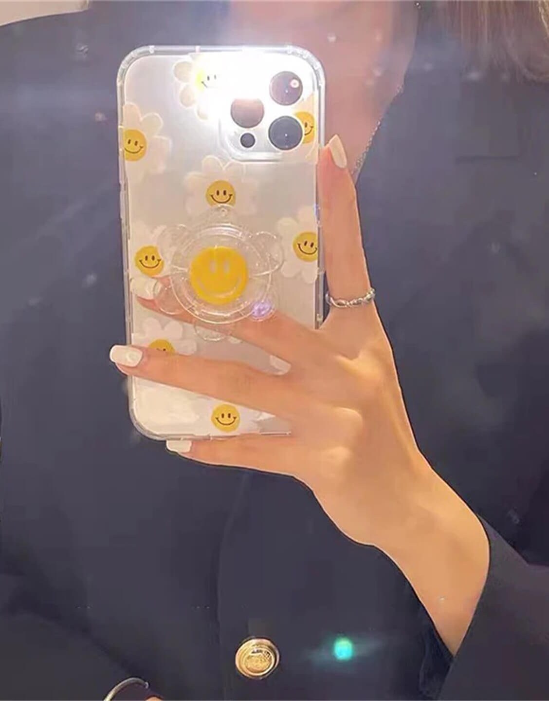 Cute Smile Sun Flower Aesthetic iPhone Case - URBANLUSA