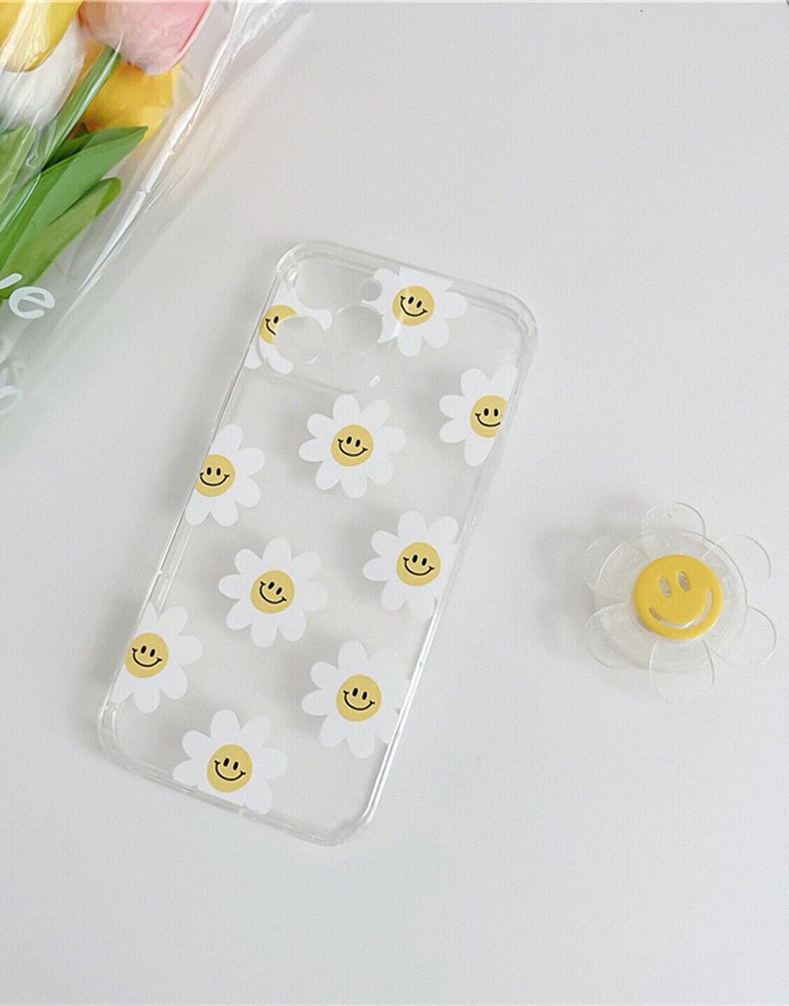 Cute Smile Sun Flower Aesthetic iPhone Case - URBANLUSA