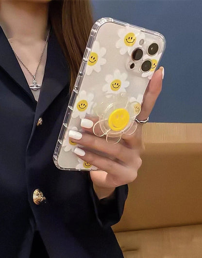 Cute Smile Sun Flower Aesthetic iPhone Case - URBANLUSA