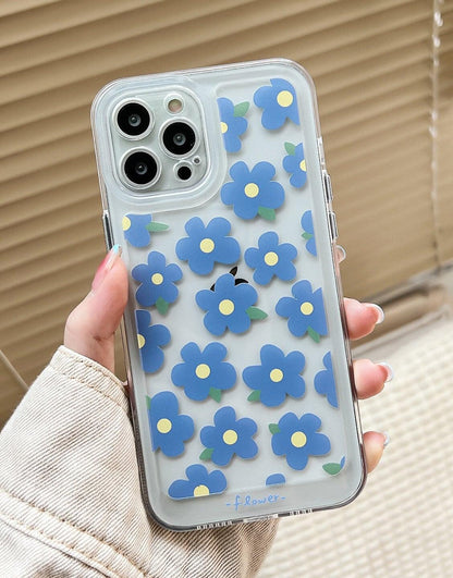 Mini Floral Aesthetic Clear iPhone Case - URBANLUSA