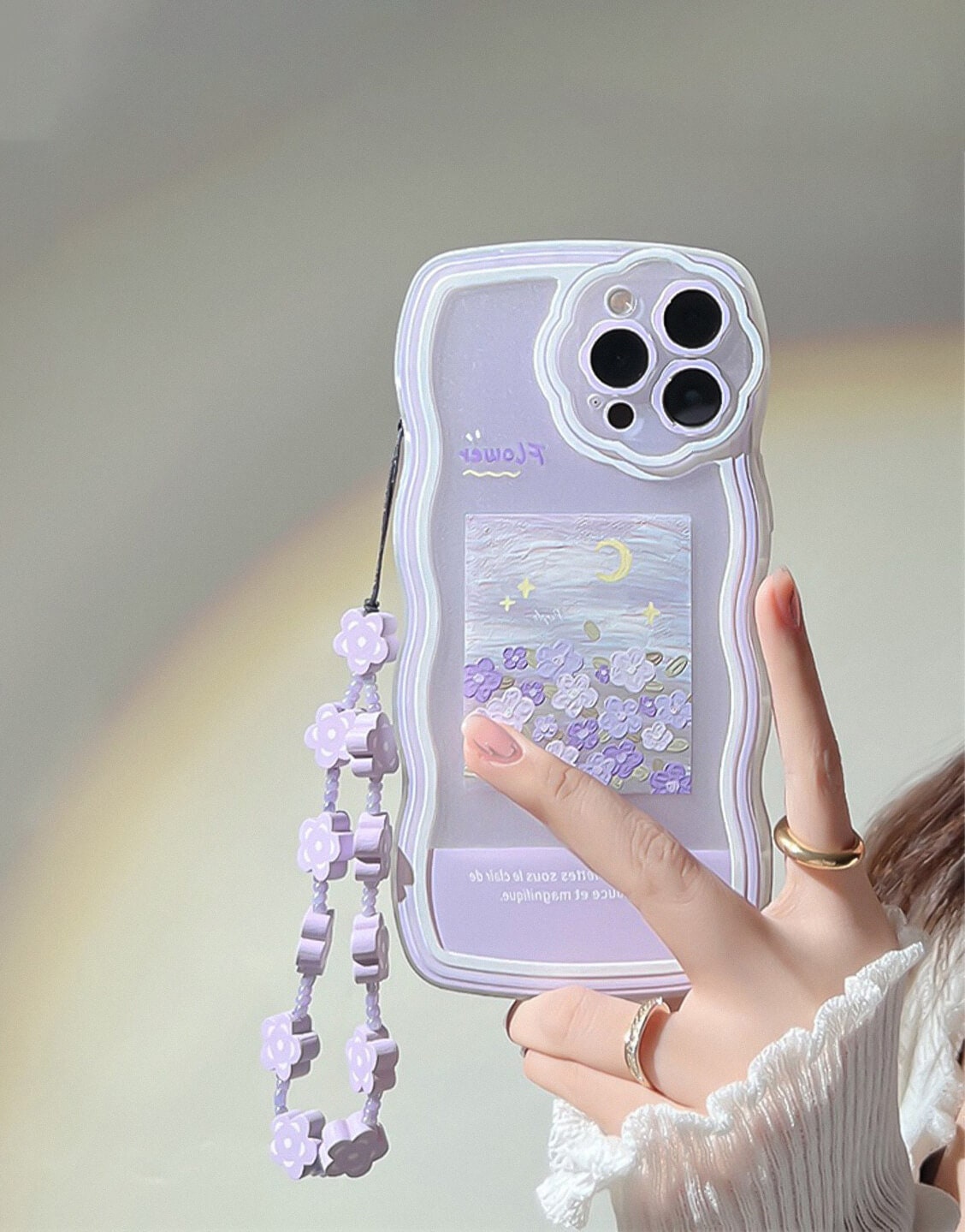 Sweet Purple Flower Painting iPhone Case - URBANLUSA