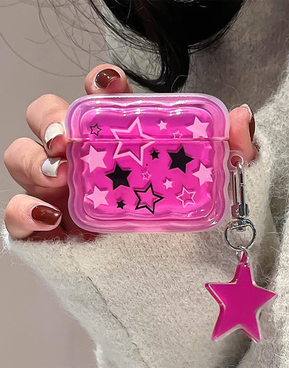 Sweet Girl Pink Stars Y2K Airpods Case - URBANLUSA