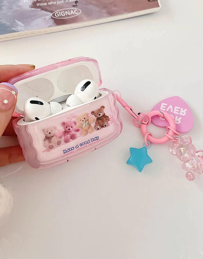 Lucky Pink Bear AirPods Case AirPods - URBANLUSA