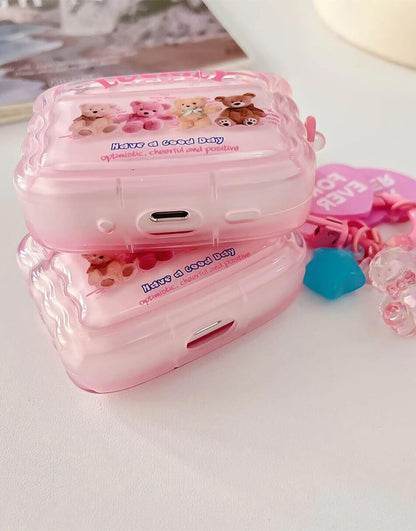 Lucky Pink Bear AirPods Case AirPods - URBANLUSA