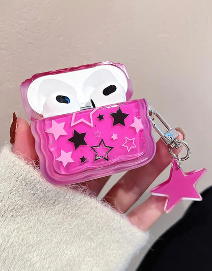 Sweet Girl Pink Stars Y2K Airpods Case - URBANLUSA