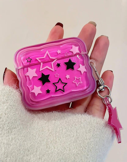 Sweet Girl Pink Stars Y2K Airpods Case - URBANLUSA