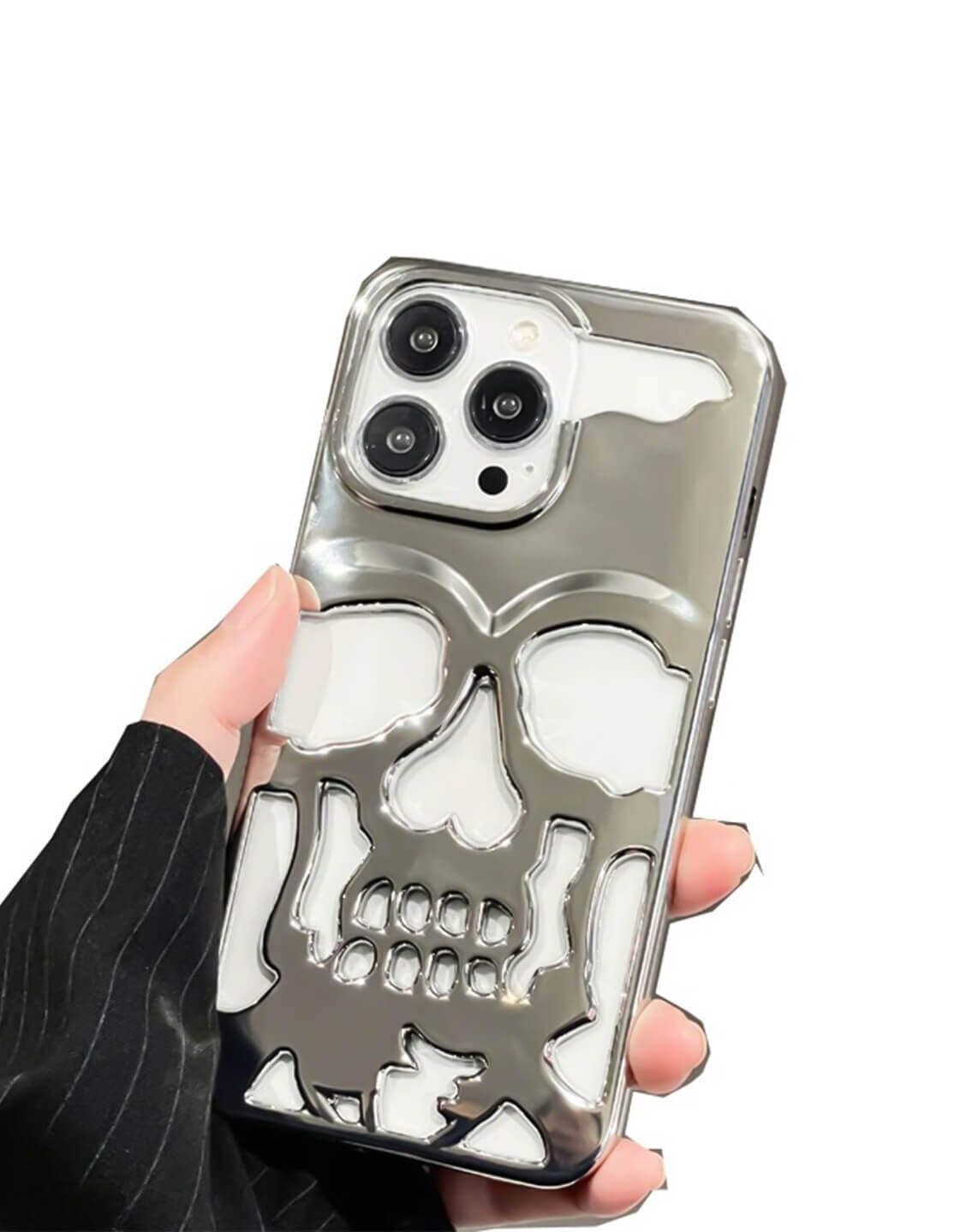 Dark Grunge Matte Gothic Skull iPhone Case - URBANLUSA