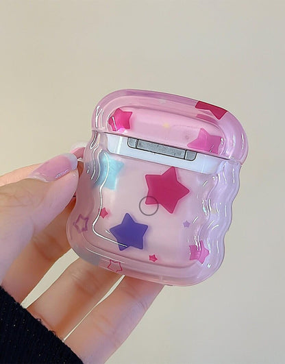 Aesthetic Y2k Pink Star AirPods Case - URBANLUSA