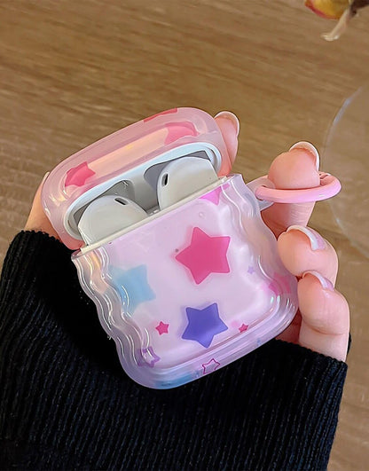 Aesthetic Y2k Pink Star AirPods Case - URBANLUSA