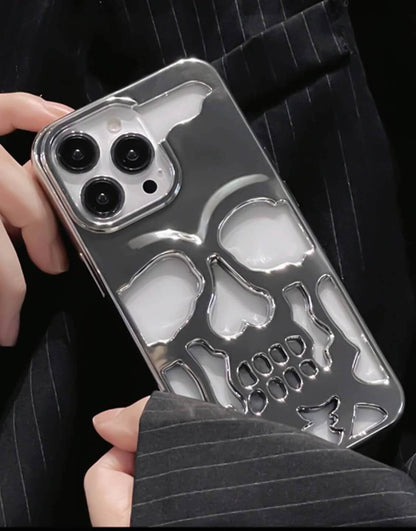 Dark Grunge Matte Gothic Skull iPhone Case - URBANLUSA