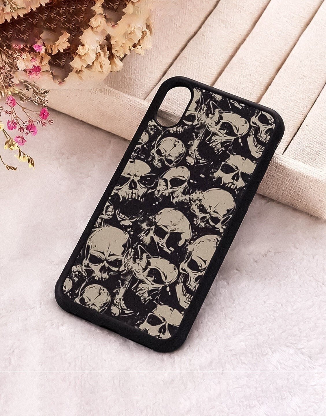 Dark Grunge Gothic Aesthetic Skull iPhone Case - URBANLUSA