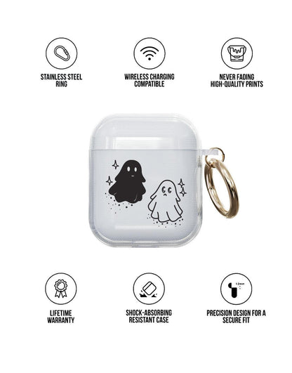 Funny Cute Halloween Ghost AirPods Case - URBANLUSA