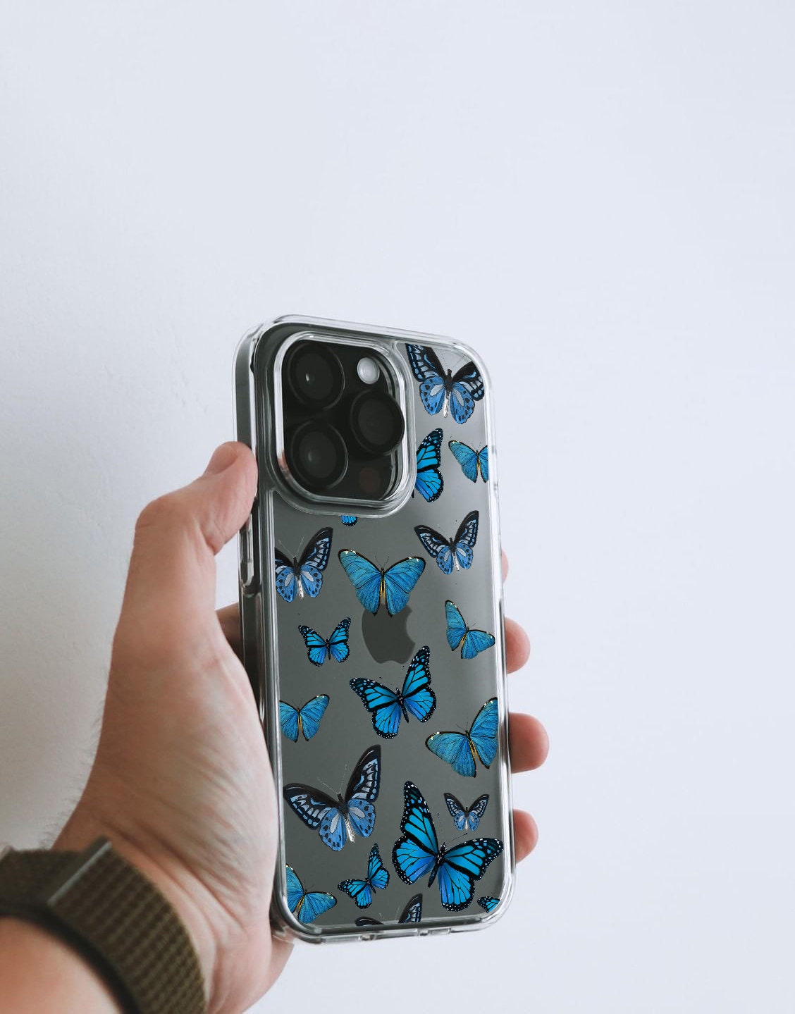 Cute Blue Butterfly Aesthetic iPhone Case - URBANLUSA