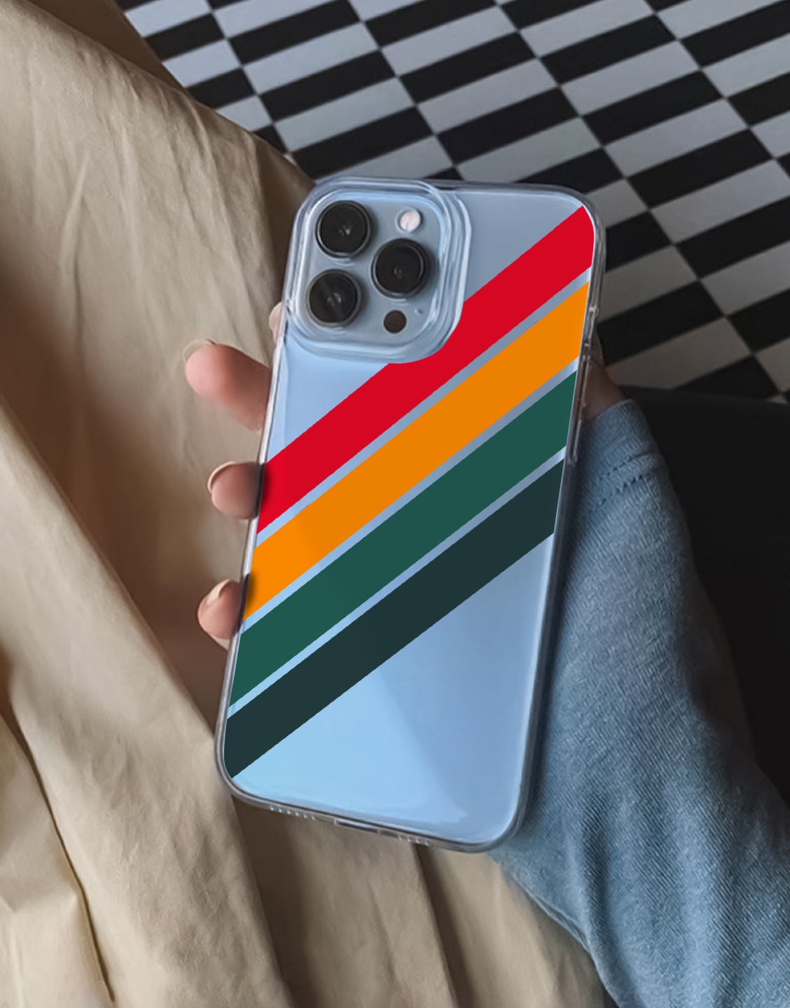 Retro Stripes iPhone Case - URBANLUSA