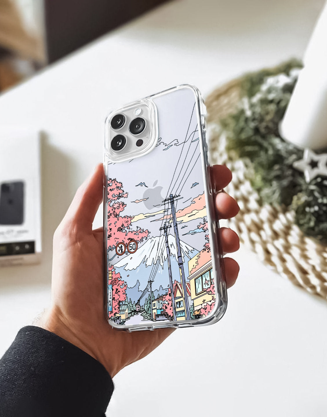 Anime Aesthetic Landscape Japan Case for iPhone 15 14 13 12 11 Pro Max Scenery Case iPhone 14 13 12 XR Painting Case XS Max Case iPhone 8 SE