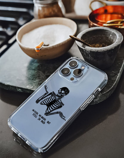 Funny Skeleton No Flesh No Brain iPhone Case - URBANLUSA