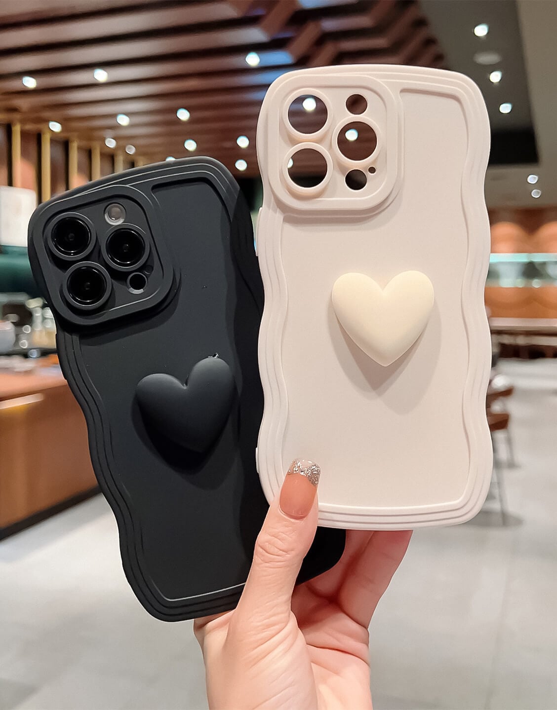 Wavy Heart Aesthetic iPhone Case - URBANLUSA