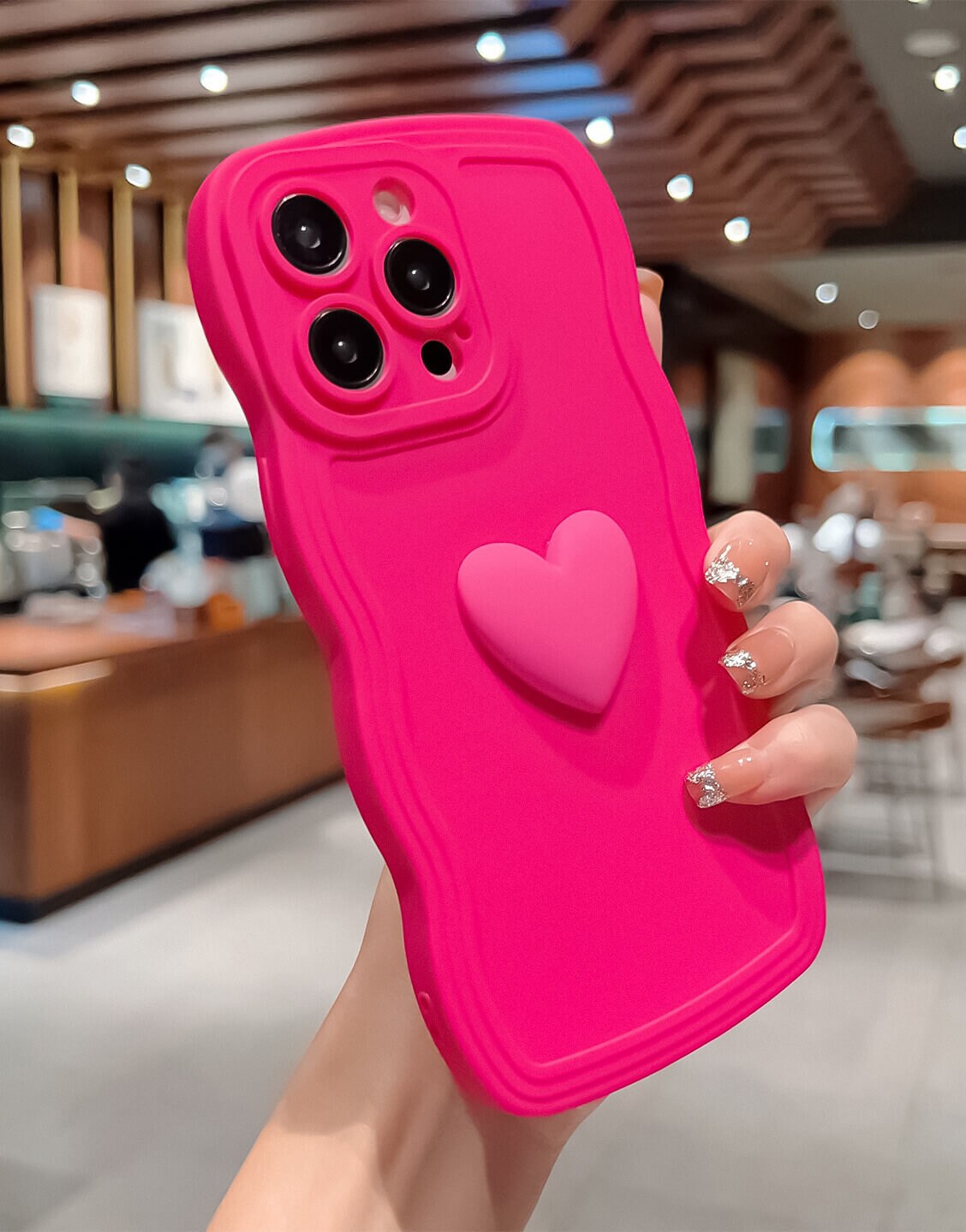 Wavy Heart Aesthetic iPhone Case - URBANLUSA