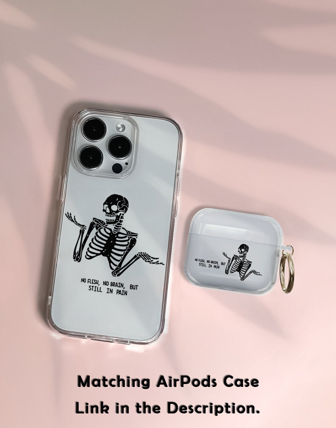 Funny Skeleton No Flesh No Brain iPhone Case - URBANLUSA