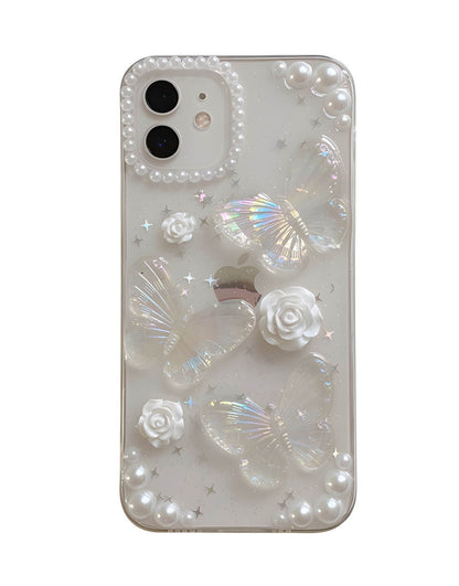 Cute Butterfly Pearl iPhone Case - URBANLUSA