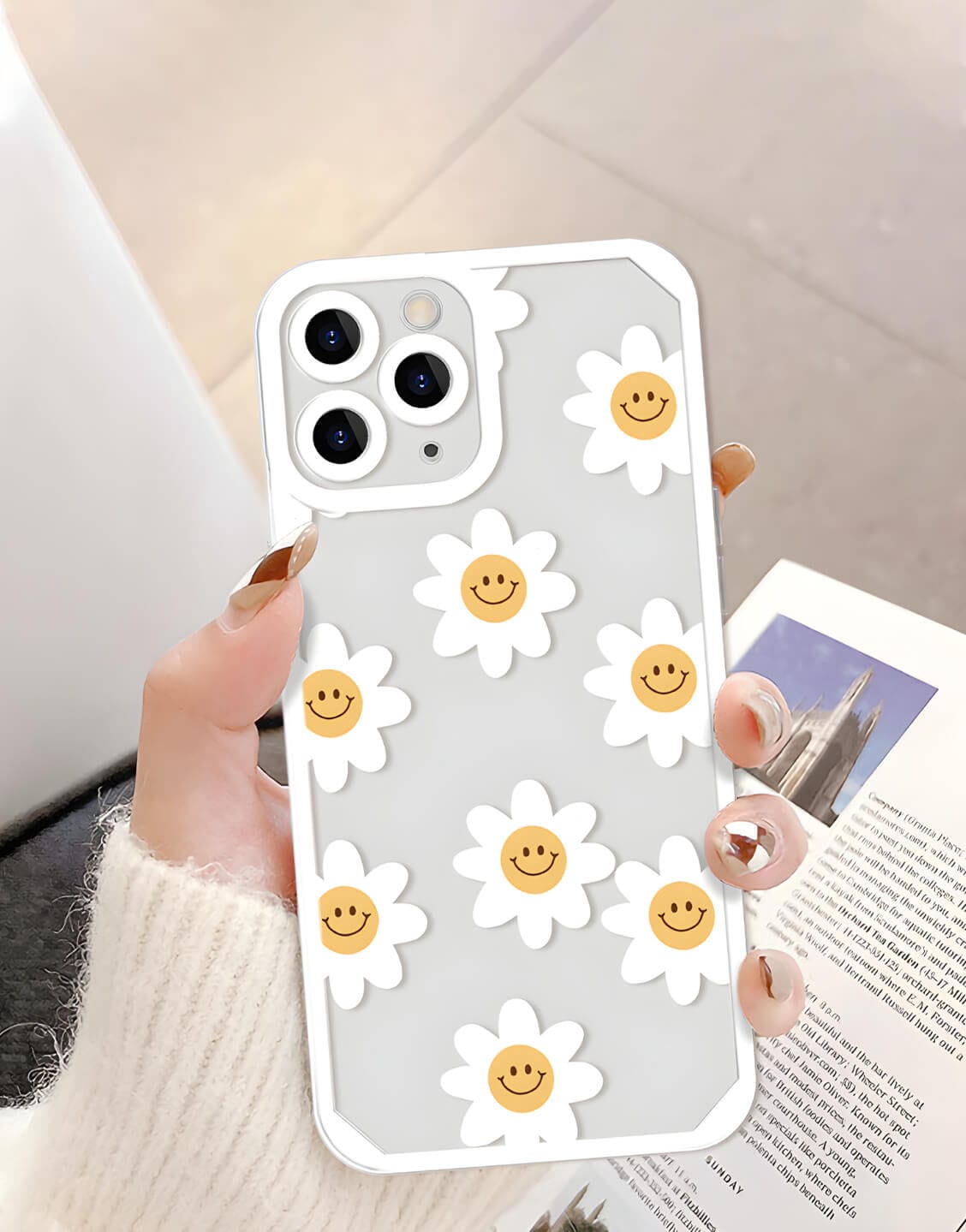 Happy Daisy Clear iPhone Case - URBANLUSA