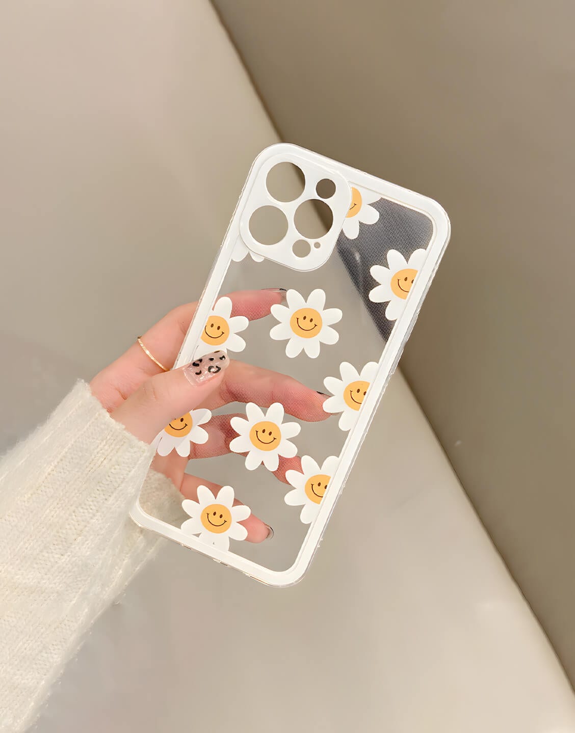 Happy Daisy Clear iPhone Case - URBANLUSA