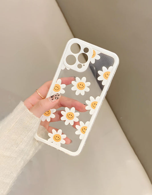 Happy Daisy Clear iPhone Case - URBANLUSA