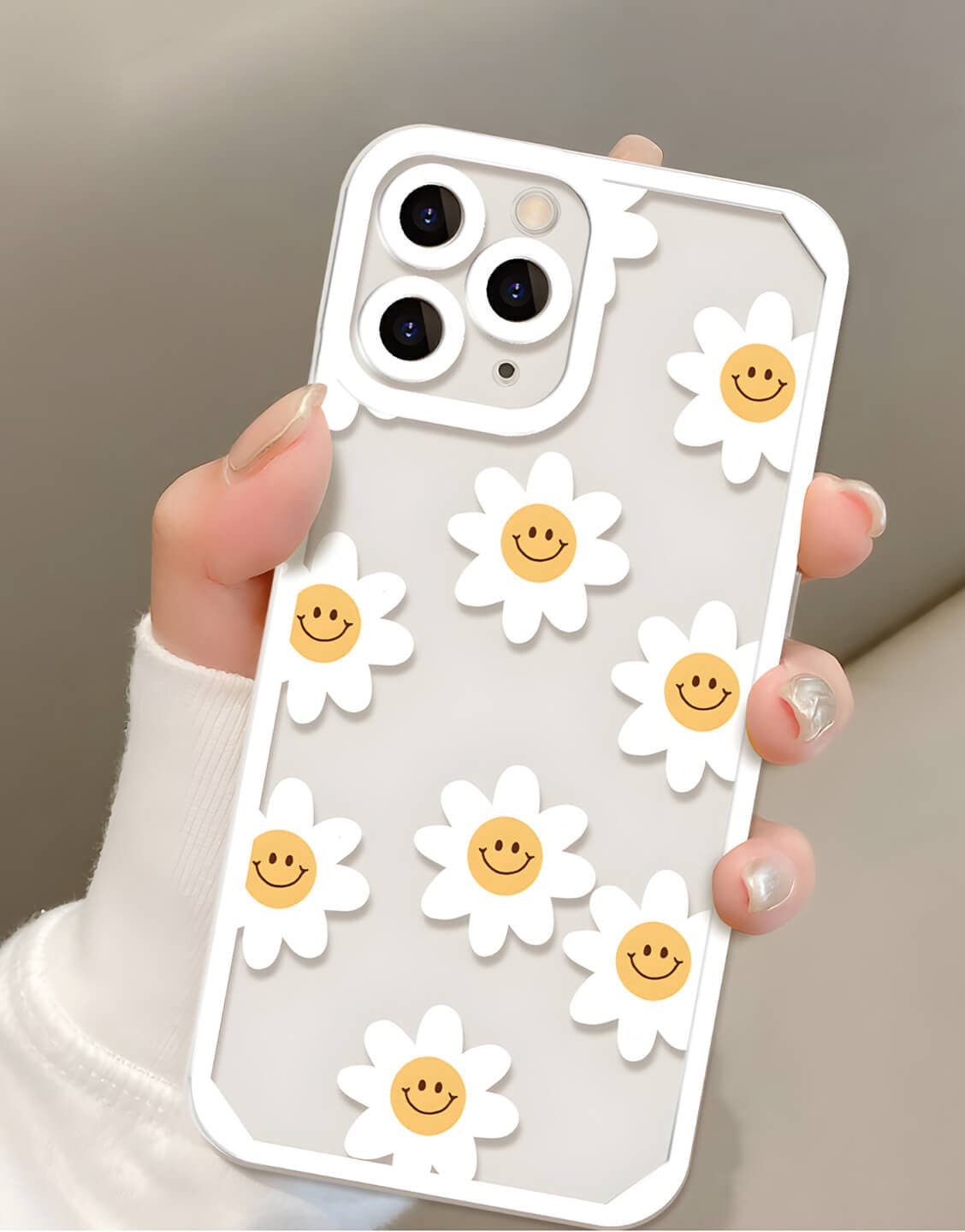 Happy Daisy Clear iPhone Case - URBANLUSA