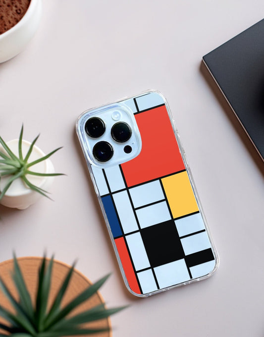 Retro Abstract Art iPhone Case - URBANLUSA