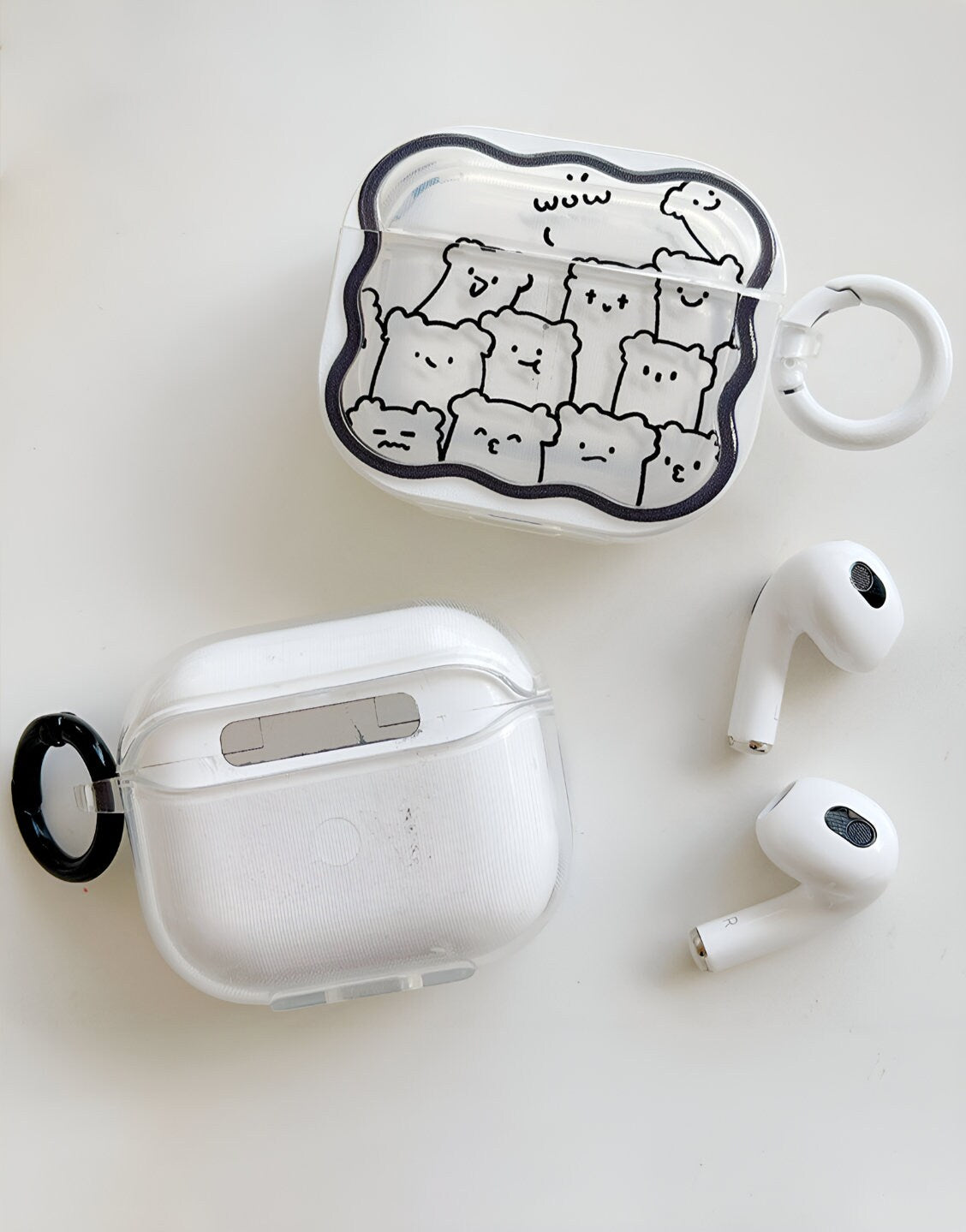 Wavy Cute Cat Lovers Airpods Case - URBANLUSA