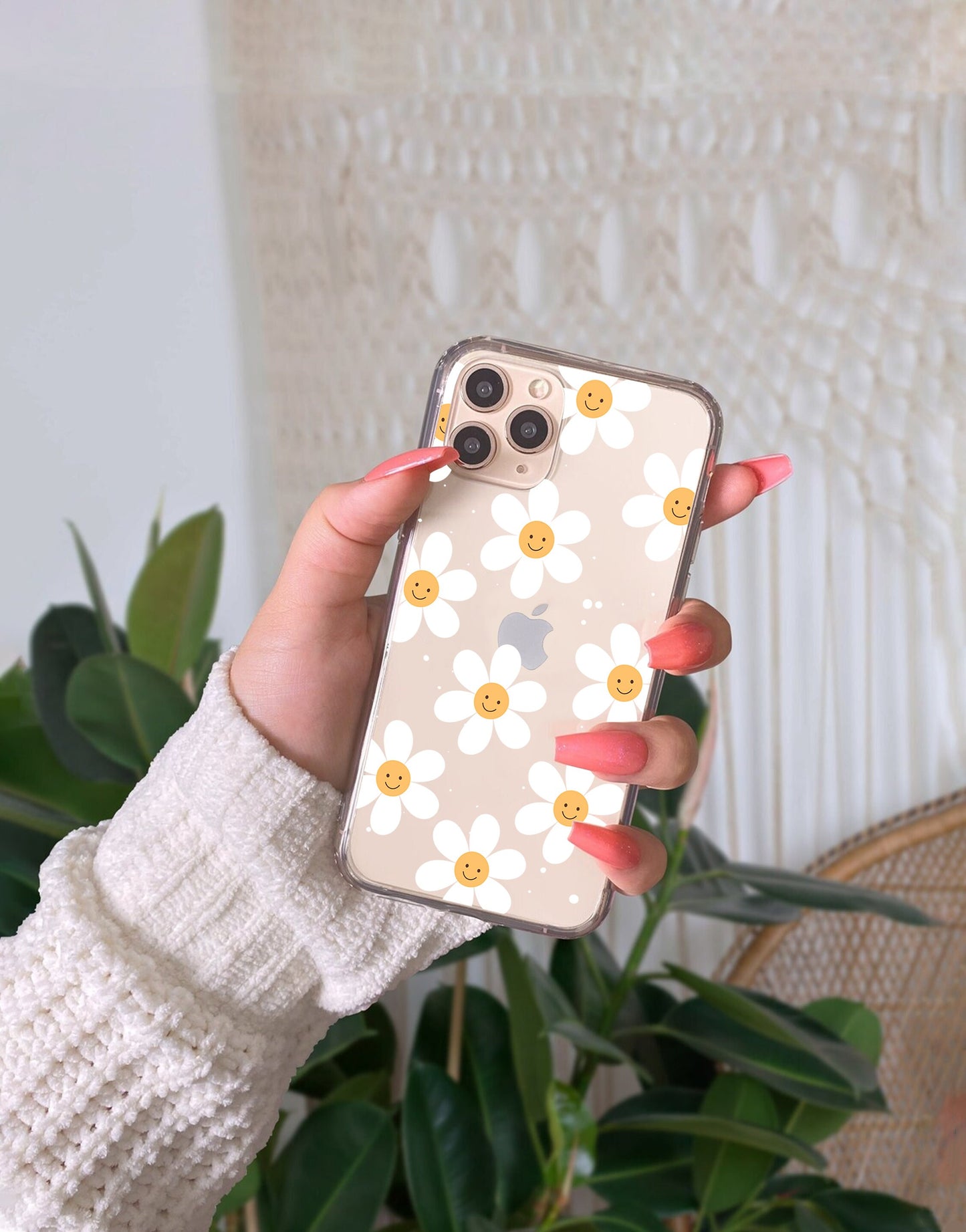 Aesthetic Flower Smile iPhone Case - URBANLUSA