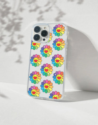 Y2K Flowers Rainbow Kidcore iPhone Case - URBANLUSA